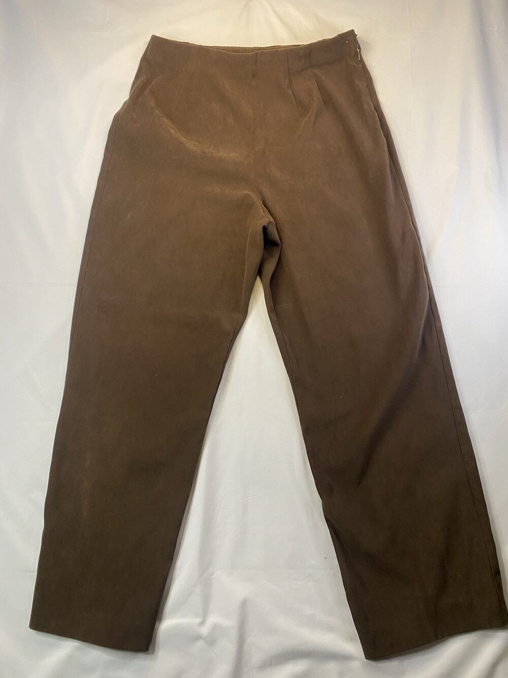 Stonebridge Women's Brown Dress Pants Str. Leg Mid Rise Stretch Twill 28" SZ12